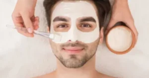 Men receiving facial treatment in Greenwich, CT